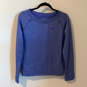 Adidas Blue Purple Longsleeve Thumb holes Lightweight Sweatshirt Sz S